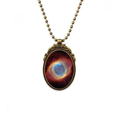 Imagem de DIYthinker Chaveiro com pingente de contas vintage com estrela do planeta vermelho e azul