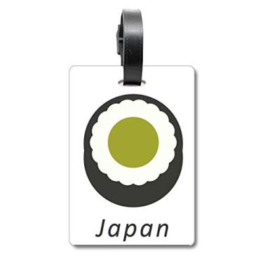Imagem de Bolsa de sushi tradicional japonesa preta Maki com etiqueta para cartão de bagagem