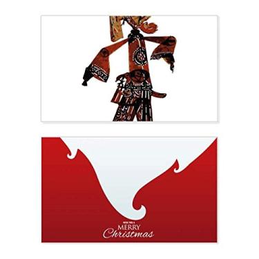 Imagem de China Shadow Play Chinese Opera Holiday Holiday Merry Christmas Cartões de parabéns mensagem de Natal