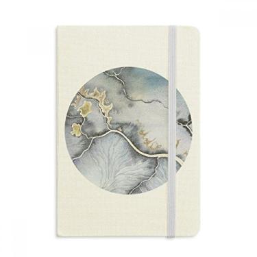 Imagem de Caderno de sombreamento em aquarela abstrata de tinta com capa dura em tecido oficial diário clássico