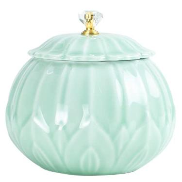 Imagem de Potes de cerâmica para armazenamento de chá selados para cozinha, especiarias, porcelana, chá, potes de café, tanque