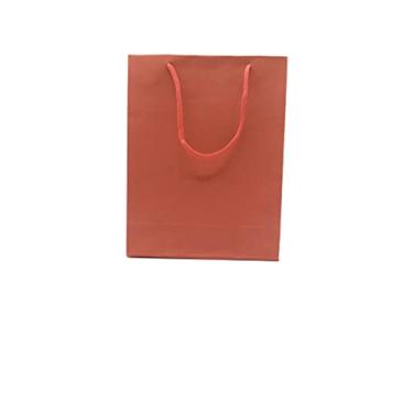 Imagem de 10 Sacolas para Papelaria, Eventos, Brindes e Artesanato: 25x20x8 cm (Vermelha)