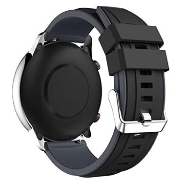 Imagem de Pulseira 22mm Gtx compatível com Galaxy Watch 3 45mm - Galaxy Watch 46mm - Gear S3 Frontier - Amazfit GTR 47mm - Amazfit GTR 2 - Marca LTIMPORTS (Preto/Cinza)