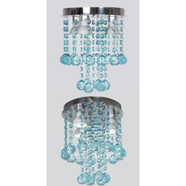Imagem de Kit Luminárias Moderna Para Quarto Sala Lavabo Base De Inox