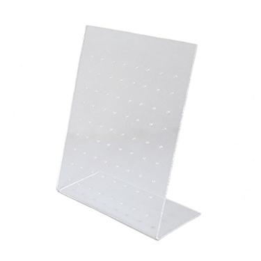 Imagem de Suporte Expositor Display de Brincos, Piercing, Joias, Bijuterias e Semijoias de Acrílico Transparente com 72 furos
