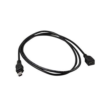Imagem de YCS Basics cabo USB 2.0 preto USB Mini B macho 5 pinos para USB Mini B fêmea 5 pinos, Preto, 03 Ft