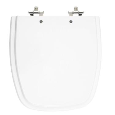 Imagem de Assento Sanitário City Branco Tampa para Vaso Celite em Madeira Laqueada