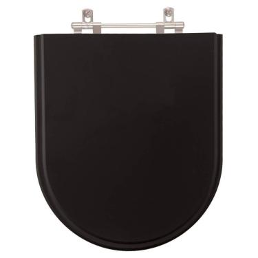 Imagem de Assento Sanitario Poliester Luna Preto para Vaso Icasa