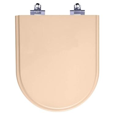 Imagem de Assento Sanitário Fechamento Lento Carrara Rosa Floral para Vaso Deca