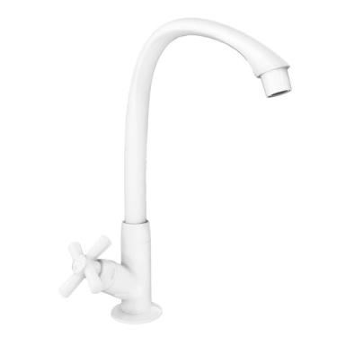 Imagem de Torneira para Cozinha Mesa Bica Alta Móvel Cross 1/2'' Branca - 300000464 - TIGRE - Torneira para Cozinha Mesa Bica Alta Móvel Cross 1/2'' Branca - 300000464 - TIGRE