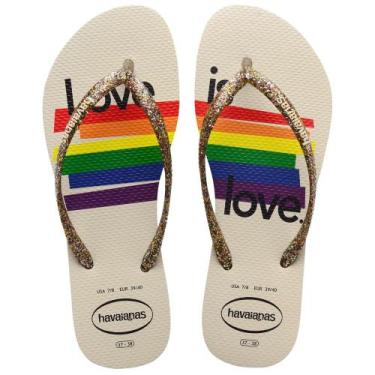 Imagem de Chinelo Havaianas Slim Pride Ii Bege Palha