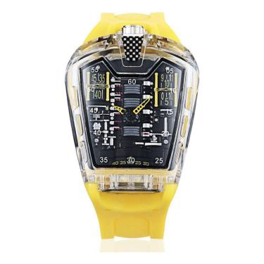 Imagem de Relógio Masculino Transparente Relógio de Quartzo de Silicone Masculino Sports W