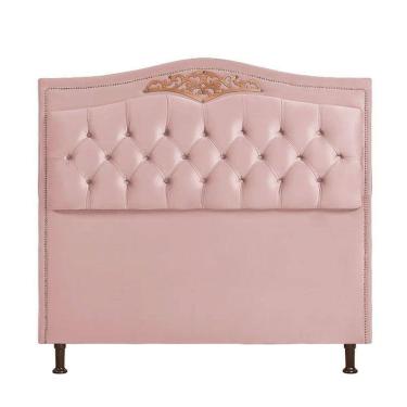 Imagem de Cabeceira Holanda 195cm King Size Estofada Veludo Speciale Home Rose