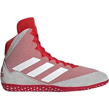 Imagem de adidas Mat Wizard 5 Tênis de luta livre masculino, Vermelho/cinza/branco., 48