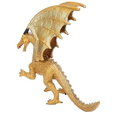 Imagem de Figura modelo dragão, modelo de dragão de brinquedo menino para crianças meninas meninos para exposição de festa, casa(PL124-151 Golden Dragon)
