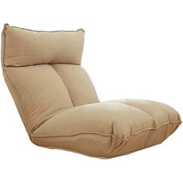 Imagem de Cadeira de chão Cadeira de chão, cadeira de jogo acolchoada individual, 5 engrenagens, encosto ajustável, cadeira de meditação com capa removível e lavável para varanda do quarto, 5 cores, b