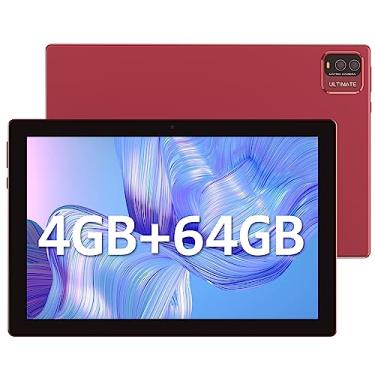 Imagem de HOTTABLET Tablets Android 11 Tablet 4GB RAM 64 ROM 10 polegadas Tablet PC, tela sensível ao toque IPS, câmera dupla, tablet de computador WiFi, tablet de 6000 mAh, vermelho