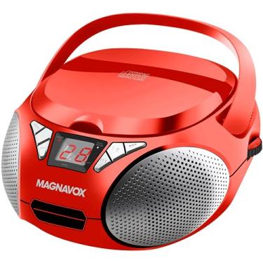 Imagem de Magnavox Boombox Portátil MD6924 Com Carregamento Superior | Rádio Estéreo AM/FM | CD-R/CD-RW Compatível | Display LED | Porta AUX | Leitor Programável | Preto