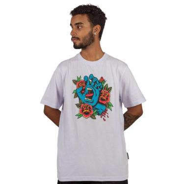 Imagem de Camiseta Santa Cruz Screaming Flash Front Ss Branco-Masculino