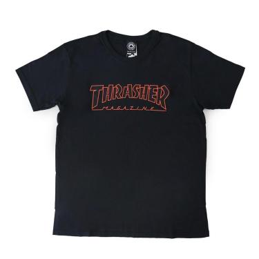 Imagem de Camiseta Thrasher Magazine Outlined - Preto/Laranja-Masculino