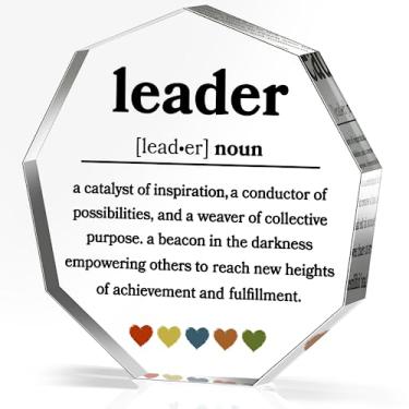 Imagem de Thank You Gifts for Leader Boss Mentor Supervisor PM Retirement Leaving Coworker Farewell Bosses Day Promotion Celebration Christmas Birthday Work Office Gift Great Leaders Decorative Signs Plaques