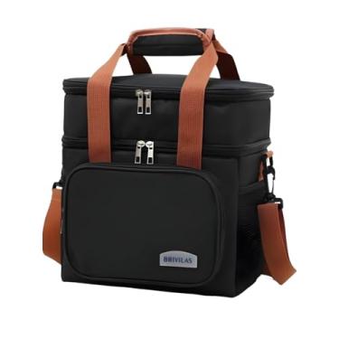 Imagem de Bolsa Térmica Premium Grande Capacidade para Marmitas e Lanches, Design Insmeer Unissex, Academia, Trabalho, Fitness. (PRETO)