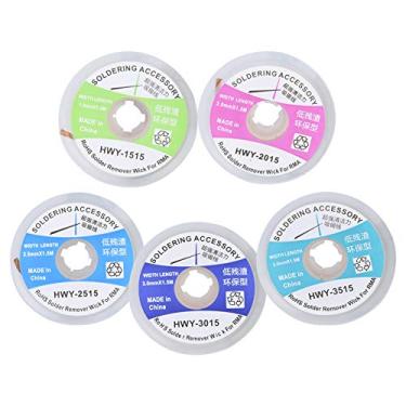 Imagem de Trança de Fio de Pavio de Solda Desoldering, 5 Unidades de Sugador de Removedor de Solda 1,5 M HWY-1515 2,0 Mm 2,5 Mm 3,0 Mm 3,5 Mm Com Comprimento Longo, para Kit de Manutenção