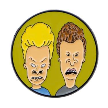 Imagem de Crachá de pino esmaltado de desenho animado Beavis and Butt-Head Butthead, 1.25 Inches, Esmalte, Esmalte