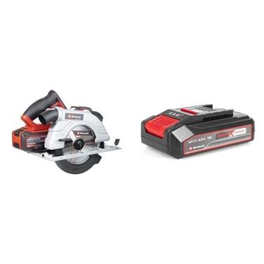 Imagem de Kit Serra Circular À Bateria Te-cs 18/190 Li Bl com Bateria Power-x-change 18v 2,5 Ah Li Einhell Preto