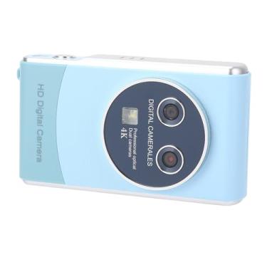 Imagem de Câmera Digital 1080P HD, 36MP 18X Zoom Pequenas Câmeras Duplas Câmera Selfie Com Foco Automático, Câmera Portátil de Vlogging Com Flash para Fotografia de Viagens (BLUE)