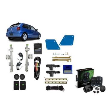Imagem de Kit Vidro Eletrico Gol Bola G2 2 Portas Alarme Positron Trava - AUTOPA