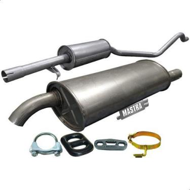 Imagem de Kit Escapamento Abafador + Silencioso Kadett 2.0 8v 97 A 98 - ScapJá