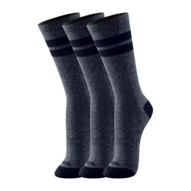 Imagem de Kit 3 Meias Mash Esportiva Cano Longo Masculina 211.08, Cinza mescla e