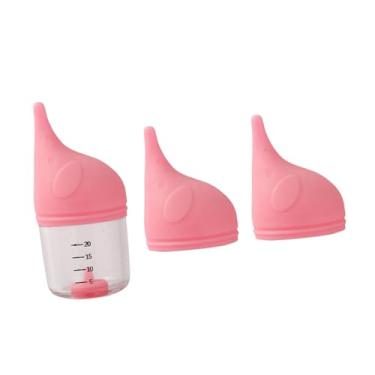 Imagem de Ioensy Kit de alimentação com mamadeira para gatinhos, bicos de silicone, multiuso, conforto, anti-engasgo, reutilizável, mamadeira alimentadora para, Rosa