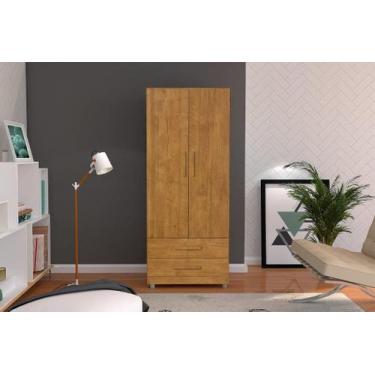 Imagem de Roupeiro Multiuso AM Solteiro 2 Portas Cor Ipê - SM