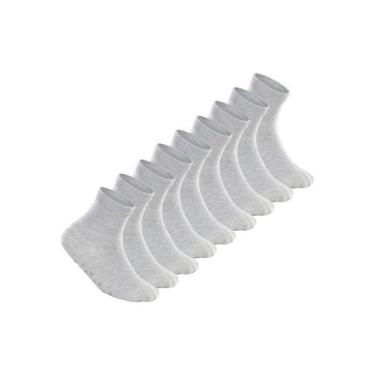 Imagem de Kit 9 Pares de Meias Bebê Antiderrapante Lupo 2041-032, Cinza