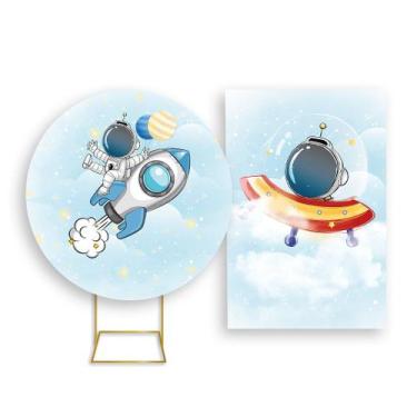 Imagem de Painel De Festa Redondo 1,50x1,50 + Painel Vertical 1,50x2,20 - Astron