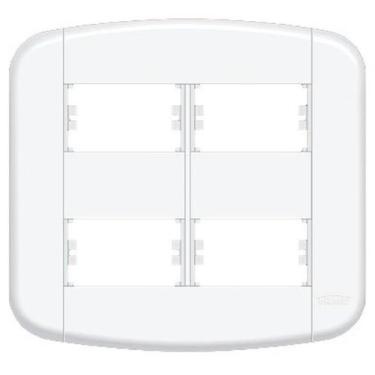Imagem de Placa com Suporte 4x4 4 Modulos Blanc Fame 3943