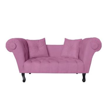Imagem de Recamier Divã Namoradeira Dubai Belo Tok -suede, Rosa