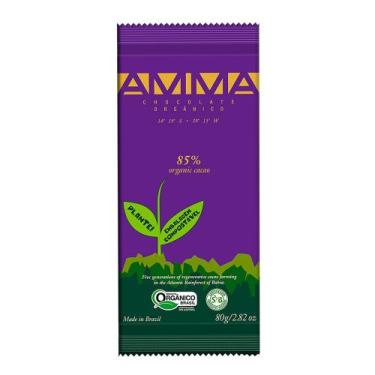 Imagem de Chocolate Orgânico 85% Cacau AMMA  80g