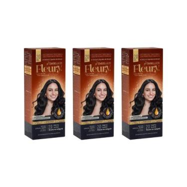 Imagem de Coloraçao Fleury 1.7 Preto ulado - Kit Com 3Un - Embelleze