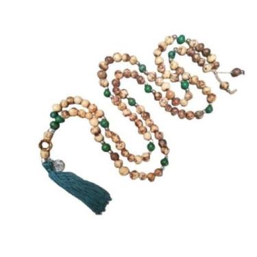 Imagem de Japamala 108 Contas De Sementes De Açai Marrom E Verde - Encanto Das C