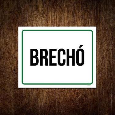 Imagem de Placa Sinalização Brechó 18x23cm 3un - Sinalizo.Com