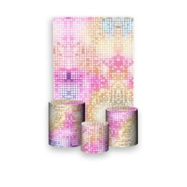 Imagem de Painel De Festa Vertical 1,50 x 2,20 + Trio De Capas Cilindro - Efeito