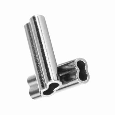 Imagem de 100 Pçs Barril Duplo Friso Linha de Pesca Fio Leade Tamanhos Duplo Barril Friso Linha de Pesca Fio Líder Mangas Tubo de Cobre Conector (2,0 mm * 10 mm)
