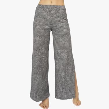 Imagem de Calça Flare Pantalona Cintura Alta Com Fenda Casual - WLS Modas, GG, C