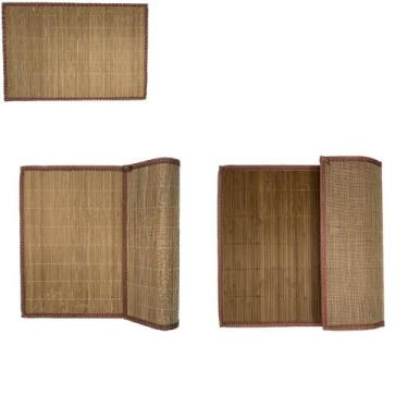 Imagem de 10 Esteira Jogo Americano De Bambu 30x45cm para mesa - Clink