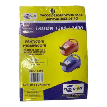 Imagem de 3 Saco Para Aspirador De Pó Modelo Arno Triton 1300/1400 - Porto Pel