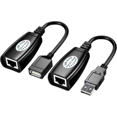 Imagem de Adaptador Conversor Extensor Usb Via Cabo Rede Rj45 Até 45M - Adapter