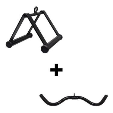 Imagem de Kit Puxadores: Triângulo + W Articulado Rei do Fitness